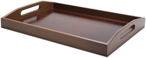 Bamboo Tray for Ottoman, 13.7"x8.6"x2" Small Serving Trays by YACEYACE