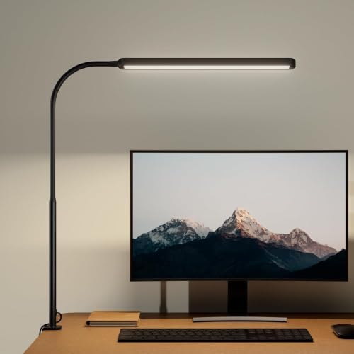 SUPERDANNY Eye-Caring LED Desk Lamp Work Lamp Office Lamp with Side Clamp (Pack of 2) by SUPERDANNY