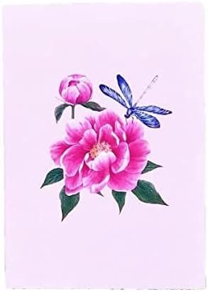 Dragonfly & Flower 3D Pop-Up Greeting Card Set – Pack of 3 Nature-Inspired Cards with Envelopes – Elegant Handmade Cards for Birthdays, Mother’s Day, Thank You & Special Occasions, Set 16
