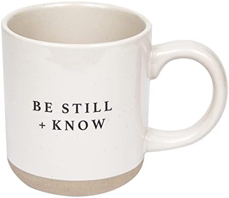 Sweet Water Decor Be Still and Know Mug - Religious Christian Coffee Mug - Inspirational Bible Verse - 14oz Stoneware Coffee Cup - Microwave & Dishwasher Safe by SweetWaterDecor
