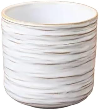 Vintage Ceramic Mug, Japanese Tea Cup 6oz Cup No Handle Drinking Cup for Espresso, Cortado, Matcha, Green Tea, Microwave and Dishwasher Safe, Kiln Transformation Cup (Vintage White) by Unknown