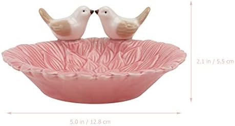 HEALLILY Nordic Style Jewelry Storage Tray 5.03X5.03X2.16In Ceramic Organizer for Rings Earrings Bracelets Home Dressing Table and Store Display - Image 4