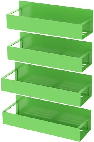 HuggieGems Metal Magnetic Spice Rack for Refrigerator Green, 4 Pack - Image 4