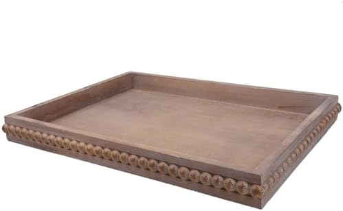 Hrastany Wood Decorative Tray for Coffee Table, Brown, 15.7"*11.8"*1.57" by Hrastany