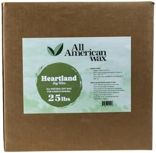 All American Wax Soy Wax Flakes – 25 lb Bag | Natural Soy Wax for Candle Making | Clean Burning, Easy to Melt, Great Scent Throw | DIY Candle Supplies by Unknown