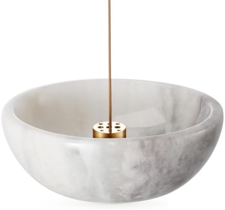 Koville African Natural Marble Incense Holder, 5inch Incense Holders for Sticks, Sturdy Incense Burner Ideal for Meditation and Relaxing, Easy to Clean(Namib Fantasy) by Koville