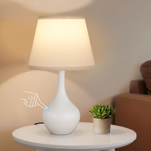 16.1" Touch Table Lamp for Nightstand, 3 Way Dimmable Small Bedroom Lamp by SeealleLighting