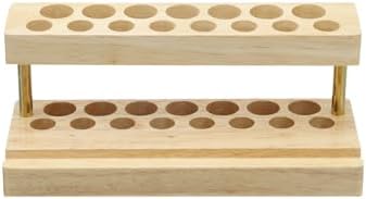 Crapyt Wooden Pen Display Stand with 15 Slots and Cell Phone Stand - Image 3
