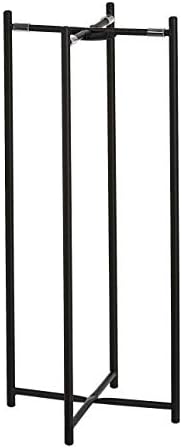 Amazon Basics Two-Tier Indoor Outdoor Metal Round Plant Stand for Multiple Plants, Rustproof Flower Holder with Plant Shelf, Black - Image 3