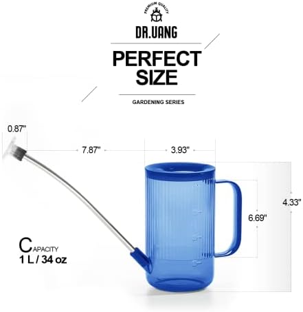 Small Watering Can Indoor Plants with Long Spout (1L, Blue) - Image 2