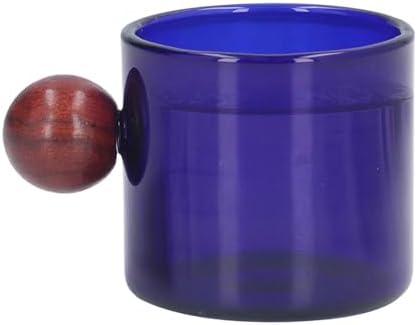 Glass Espresso Cups, 4 oz Mini Blue Glass Coffee Mugs by Tomotato