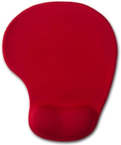 Office Mousepad with Gel Wrist Support - Ergonomic Gaming Desktop Mouse Pad Wrist Rest - Design Gamepad Mat Rubber Base for Laptop Computer -Silicone Non-Slip Special-Textured Surface (06Red) by DEMONCHEST