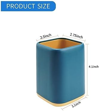 ZUFECY Desk Pen Holder, Desktop Organizer Storage Case Stationery Scandinavian Design for School, Home, Office (Blue) - Image 3