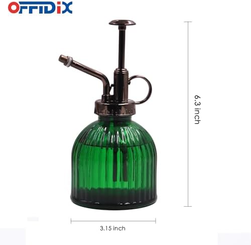 OFFIDIX Plant Mister Spray Bottle, Glass Mister for Indoor 6.7oz Dark Green - Image 2