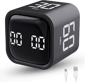 LUCKY TIME Rotating Productivity Timer 5/10/30/60min, Flip Timer, ADHD Tool by LUCKYTIME