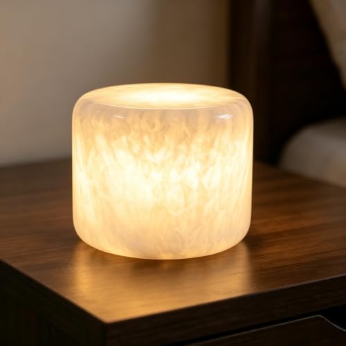Natural Marble LED Desk Lamp Touch Control Rechargeable Dimmable by ZIVXAUARIZ