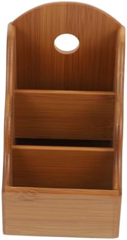 Bamboo Storage Box Organizer Box for Home Office Pen Oraganizer Dividers Organizer Compartment Smooth Edge Design by VILLFUL