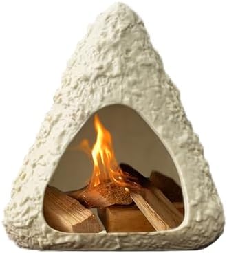 Volcano Palo Santo Holder, Handcrafted Ceramic Mini Chiminea Incense Burner for Sage & Smudge Sticks, Mountain Fireplace Style for Meditation, Yoga, Aromatherapy, Home Decor, Spiritual Gifts by ADDSSFUBAO