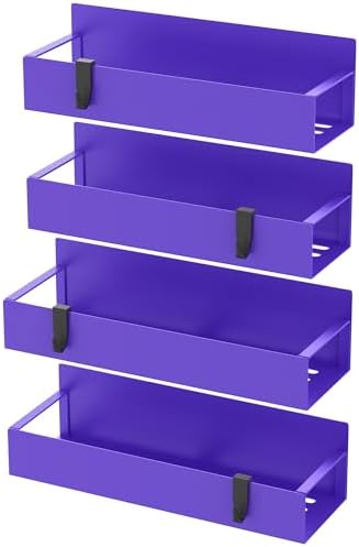 HuggieGems 4 Pack Magnetic Spice Storage Rack Organizer for Refrigerator and Oven, Purple Fridge Organizers and Storage - Image 6
