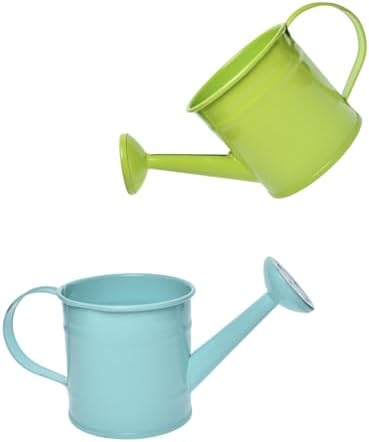 Decorative Mini Tin Watering Can - 0.05Gal Cute Metal Jug for Hand Crafts,Garden-Theme Parties,Plant Pots, Home Decor,Housewarmings, Fun Birthday Gift for Girls and Boys (B/G, S) by TAKMA
