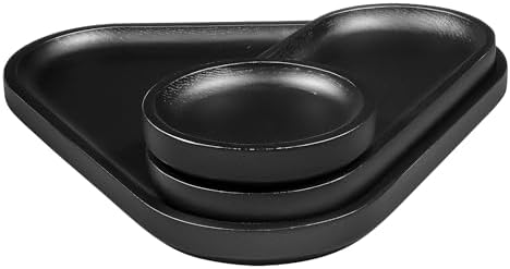Normcore 3 Pack Valet Tray Bundle, Coffee Trays, Serving Trays, Irregular Handmade Walnut Wooden Plates, Set of 3 Stacking Decorative for Coffee Table, Natural Black Stained Oak Wood - Image 3