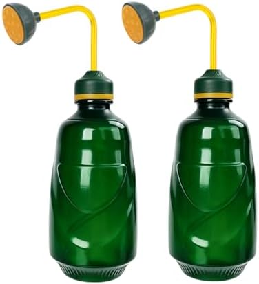 450ML Small Watering Can, 2 in 1 Spray Head for Indoor Plants, Green by ANGAR
