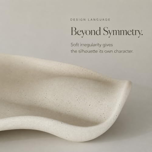 Ceramic Jewelry Dish, 6.3 in, Organic Shape, Speckled Oat Beige - Image 5