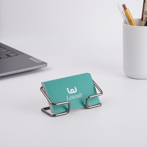 Business Card Holder for Desk, Cute Metal Card Organizers - Image 3