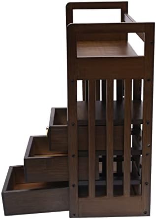 Bamboo Desktop Bookshelf with 3 Drawers, Tabletop Organizer - Image 6