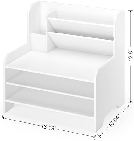Bamboo File Organizer for Desk, Desktop Paper Tray and Mail Holder - Image 4