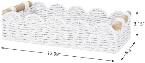 CubesLand Toilet Paper Storage Basket Organizer, Small Wicker Decor Basket - Image 3