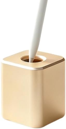 Pen Stand for Desk, 2-in-1 Single Pen Holder & Paperweight, Gold by BRZUKA