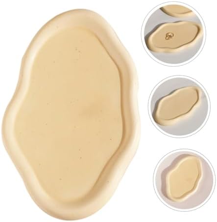 Happyyami Cloud Shape Jewelry Tray Ring Holder Ceramic Trinket Dish for Cosmetics Decorative Storage Organizer for Vanity and Bathroom - Image 3