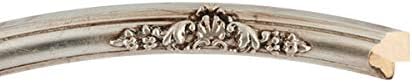OVALCREST Oval Beveled Wall Mirror for Home Decor - Contessa Style - Silver Leaf with Brown Antique - 22" x 18"