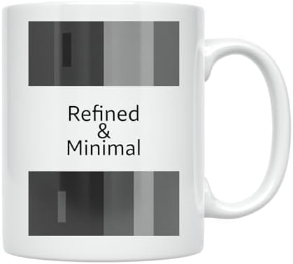 Refined Minimalist Style - Design Enthusiast - 11 oz White Ceramic Coffee Mug - Clean Lines Aesthetic - Image 2