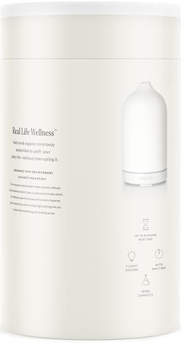 Cliganic Ceramic Essential Oil Diffuser, 100ml Cool Mist Humidifier, White - Image 6