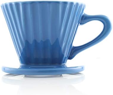 Chantal "Lotus ceramic pour over coffee dripper, 8 ounces (Blue Cove) - Image 3