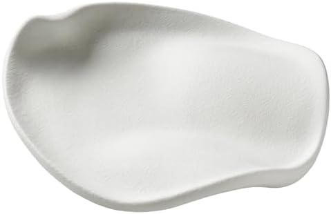 Ceramic Jewelry Tray, Modern Decorative Catch-All Tray, European Style Vanity Tray for Dresser, Entryway, Tabletop, Unique Ring, Necklace Holder, 6.5 x 6.1 x 1.6 in / 16.5 x 15.5 x 4 cm by Unknown