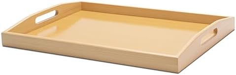 Large Tray for Ottoman Coffee Table, 17.7"x13"x2" Large Bamboo by YACEYACE