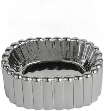 Modern Minimalist Glazed Porcelain Valet Tray, Decorative Catchall Dish for Rings and Keys, Compact Vanity Organizer, 7.9 x 5.1 x 3.3 Inches by Unknown