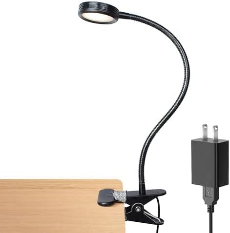 LEPOWER Clip on Light, Book Reading Lamp for Desk, Bed Headboard and Dorm by LEPOWER