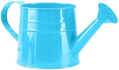 Galvanized Iron Watering Can, Tinplate Watering Kettle Small Flower Pot Plant Flower Pot, Durable Metal Flower Pot, Ideal for Gardening and Home Decor (H) - Image 2