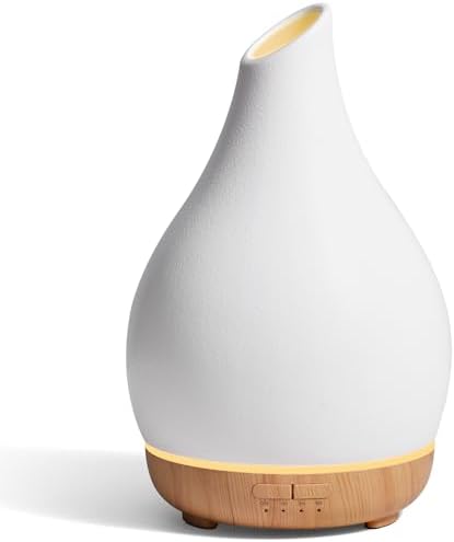 InnoGear 300ml Ceramic Essential Oil Diffuser, Diffusers for Home, White by InnoGear