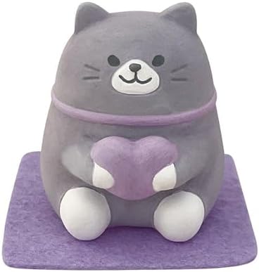 Stone Diffuser Cute Lucky Cat Passive Diffuser for Essential Oil, Non-Electric (Purple) by WELLORIGIN