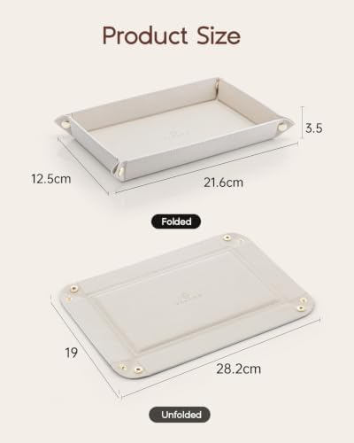 VLANDO Hawthorn Rectangle Valet Tray for men、key、ring - Image 3