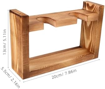 Cabilock Vintage Hydroponic Propagation Vase with Wooden Flower Stand, 2pcs Desktop Planter Set for Living Room and Office Decorative Plant Terrarium - Image 2