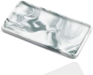 6.4" Porcelain Small Bathroom Narrow Mini Tray - Gray by VSUINGO-StriveforPerfection