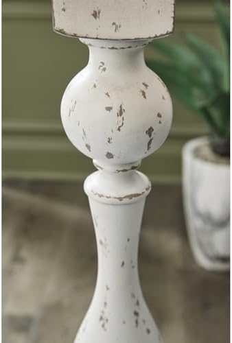 Signature Design by Ashley Madsbrook Vintage Polyresin Floor Lamp with 3-Way Switch, White & Light Brown - Image 5