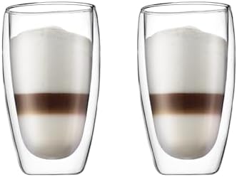 Bodum 15oz Pavina Double Wall High-Heat Borosilicate Glass, Set of 2, Clear by Bodum
