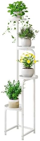 IINGIORDAR Plant Stand Indoor Outdoor Corner Tall Plant Shelf 4 Tier Metal by INGIORDAR